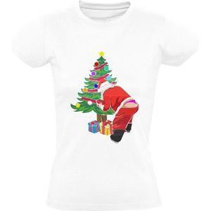 Kerstman in string Dames T-shirt - kerst - feest - sexy - christmas - kerstboom - kerstmis - fout kerstshirt - xmas - cadeau - grappig