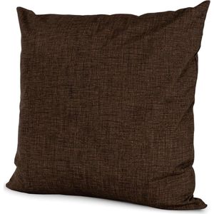 Kussensloop - Decoratief - 1 stuk - Donkerbruin - Linnenlook - 40 x 40 cm