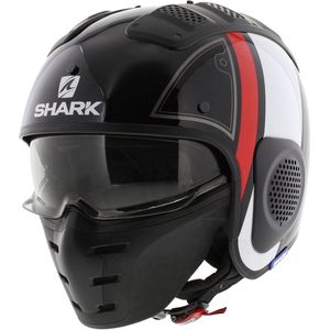 Shark X-Drak Trial Helm Terrence glans zwart wit rood XS - Motorhelm Scooterhelm
