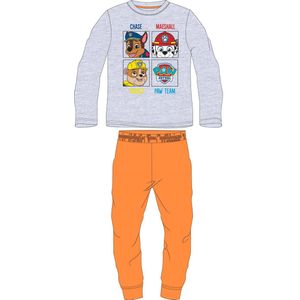 Paw Patrol pyjama Paw team katoen grijs/oranje maat 98