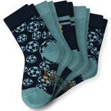 SCHIESSER - Stars - Huissokken - Nachtblauw/Smaragd - 5 Pack