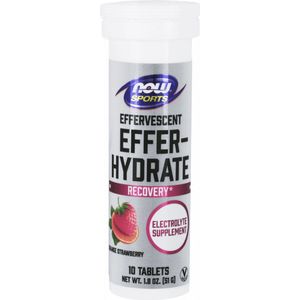 Now Foods Effer-Hydrate (10 serv) Orange Strawberry - Intra- & Post-Workout - voor na de training