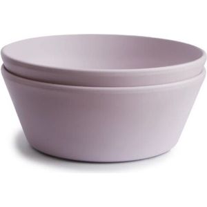 MUSHIE bowl round soft lilac 2-pack - MUSHIE kommetjes - schaaltjes - etenstijd - eten - baby - dreumes - peuter - kleuter - MUSHIE schaaltje - servies - kinderservies - soft lilac - lila