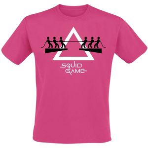 Squid Game Tug Of War T-shirt fuchsia XL Katoen Heren - Fan merch, Film, TV-series