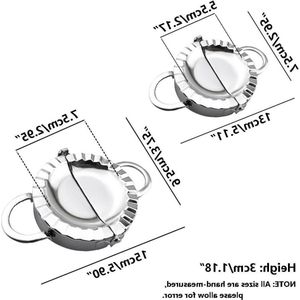 Set van 6 knoedelvormen van roestvrij staal - knoedelvormgereedschap - taartvorm - keukenaccessoires .