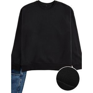 Trendyol Camelkleurige Oversized/Wijde Ronde Hals Sweatshirt Met Effen Patroon Tmnaw25Sw00194