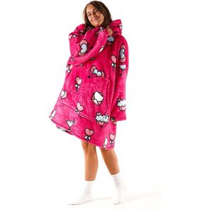 Noony Love oversized hoodie deken - Plaids met mouwen - Fleece deken met mouwen - Ultrazachte binnenkant - Hoodie blanket - Snuggie - One size fits all