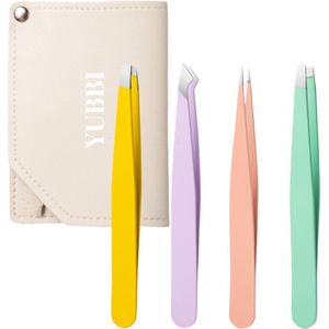 YUBBI Epileer Pincet Set - Tweezer Set - Dermaplanning - Trimmer - Opbergetui - Pastel