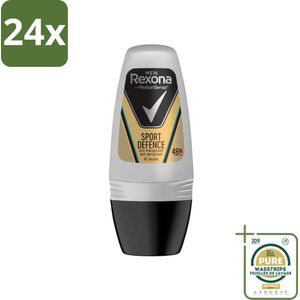 Rexona Men - Sport Defence - Deo Roll-on - 50 ml - Voordeelverpakking - 24 stuks - Sport - Bescherming