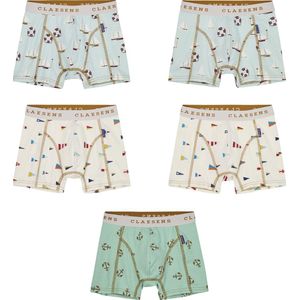 Claesen's Boxer 5 Pack Jongens Onderbroek - MultiSailor - Maat 140