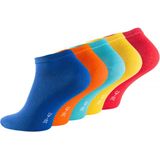 10 paar kleurrijke sneakersokken unisex in 5 kleuren maat 35-38
