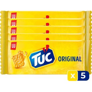 LU TUC Original crackers 100g - 5 stuks - Tussendoor - Snack - Voordeelverpakking