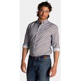 NZA - Blauw - Katoenen Overhemd - Met Print