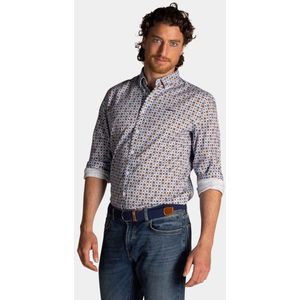 NZA - Blauw - Katoenen Overhemd - Met Print