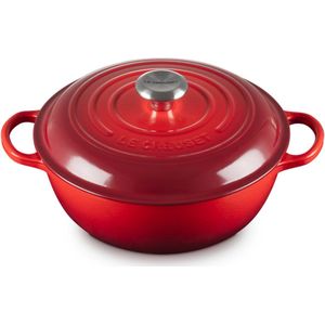Le Creuset Gietijzeren Braadpan Marmite Met Hoge Deksel 26cm Kersenrood