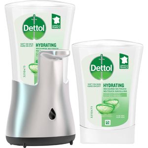 Dettol - Automatische Zeepdispenser No Touch & 2x250ml Handzeep No Touch Navulling - Aloe Vera