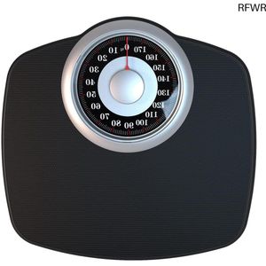 RFWR® Analoge Personenweegschaal tot 180 kg met Antislip oppervlakte en Grote Cijfers