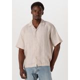 Selected Homme - Slhregkylian SS Shirt - Overhemd - Beige - Korte Mouwen - Luchtige Stof