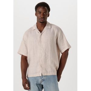 Selected Homme - Slhregkylian SS Shirt - Overhemd - Beige - Korte Mouwen - Luchtige Stof