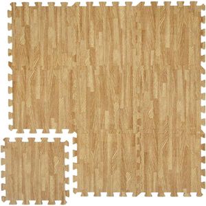 Baby-puzzelmat - Speelmat voor Kinderen - Kruipmat Houtlook van Eva