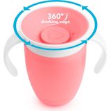 Munchkin Miracle Anti-Lek 360° Drinkbeker - Trainer Cup - Oefenbeker voor Baby en Kind - 207ml - Roze