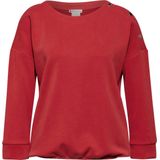 Street One - Dames - Overhemd - Rood - 3/4 Mouwen, Knoopdetail, Ronde Halslijn