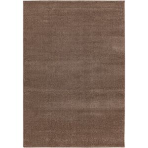 Trendy Uni | Laagpolig Vloerkleed | Light Brown | Hoogwaardige Kwaliteit | 80x150 cm