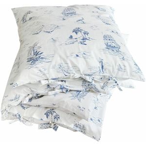 LOBERON Beddengoed Douxie crème/blauw