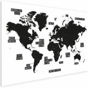 Gouden Wereldkaart - Poster op fotopapier