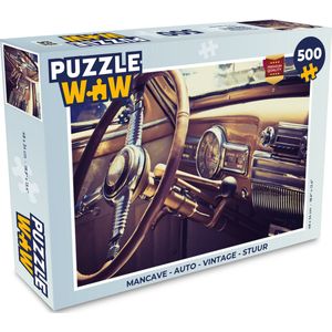 Puzzel Mancave - Auto - Vintage - Stuur - Legpuzzel - Puzzel 500 stukjes