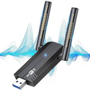 USB 3.0 WiFi Adapter - 1300 Mbps Dual Band Draadloze Netwerk Dongle