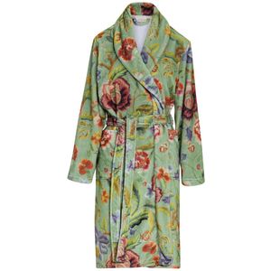 Essenza - Steff - Badjas - Basil green - Roselina-print - 100% Polyester