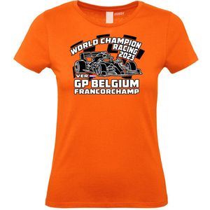 Dames T-shirt WC Racing 2023 Belgium | Formule 1 fan | Max Verstappen / Red Bull racing supporter | Oranje dames | maat XL