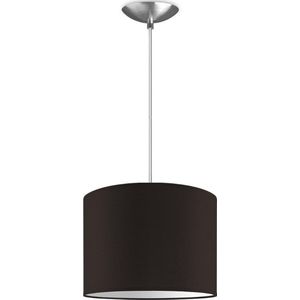 Home Sweet Home hanglamp Bling - verlichtingspendel Basic inclusief lampenkap - lampenkap 25/25/19cm - pendel lengte 100 cm - geschikt voor E27 LED lamp - chocolade