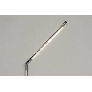 Lumidora Vloerlamp 73192 - BERDIEN - Ingebouwd LED - 6.0 Watt - 540 Lumen - 2700 Kelvin - Staalgrijs - Metaal - Met dimmer