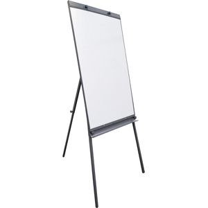 Flipover grijs met whiteboard magnetisch - 100x65cm