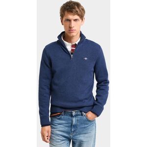 Gant Casual Cotton Half Rits Trui Blauw Man