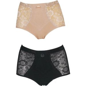 Dames 2-pack Licht Corrigerende Katoenen Slips - Pantybroek H201 maat L (38-40)