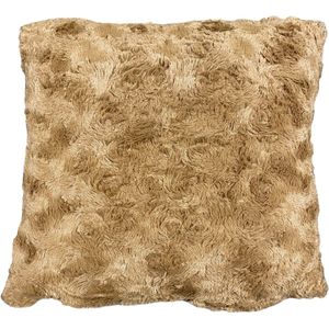 Kussen - Nova - Zacht en Fluffy - Coconut - Bruin - 45 x 45 cm