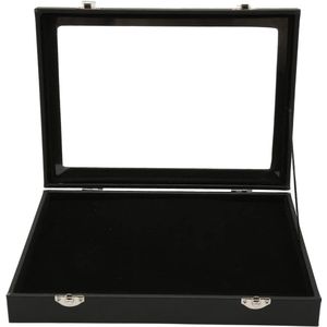 Sponsvoering Pin-Vitrine-Stofdichte Schaduwdoos Frame met Doorzichtig Venster - Pin-collectie Displayframe voor Militaire Medailles, Strandabels, Sieradenspelden en Insignia-linten