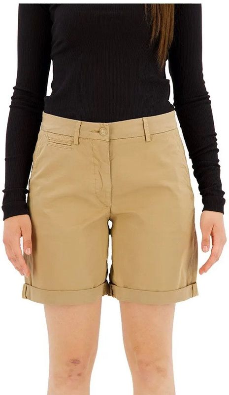 Tommy Hilfiger Co Blend Chino Shorts Beige 32 Vrouw