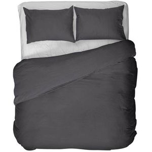 Kayori - Taga - Dekbedovertrek - Antracite - Extra breed - 260x200/220 cm