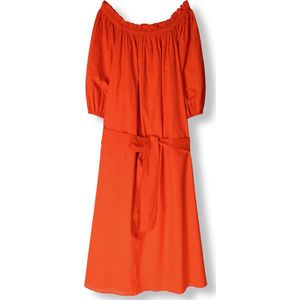 Notre-V Nv-danya Off Shoulder Dress Jurken Dames - Kleedje - Rok - Jurk - Oranje - Maat XS