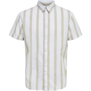 SELECTED HOMME SLHSLIMNEW-LINEN T-Shirt SS CLASSIC W Mannen  T-Shirt - Maat XL