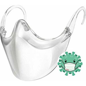 Benson Transparant mondkapje met brilpootjes - herbruikbaar en comfortabel