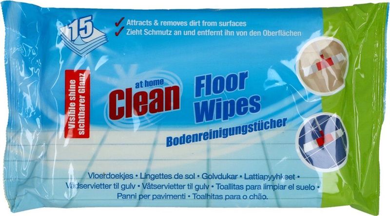 At Home Reinigingsdoekjes Vloer - 6 x 15 stuks - Voordeelverpakking