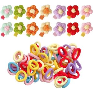 Verbeterde Titel Stuks Bloemenhaarnaalden en Mini-Haarlussen Set voor Meisjes Haaraccessoires