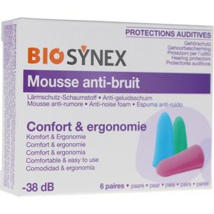 Biosynex Schuim Gehoorbescherming 6 Paar