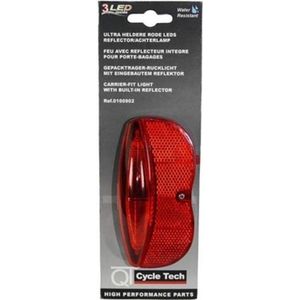 Cycle Tech Achterlicht Batterij In Blisterverpakking Led Zwart/rood