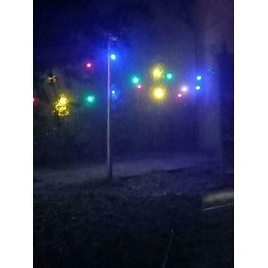 Prikkabel 25 meter prikkabel incl 40 gekleurde ledlampen - sfeerverlichting voor in de tuin, terras, campers, restaurant, cafés, oprit en overige